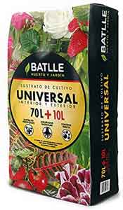 Sustrato universal Batlle, 70+10L. Imagen de Amazon.