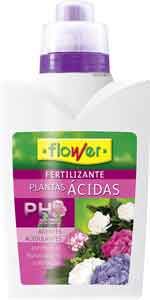 Fertilizante plantas ácidas Flower 500ml. Fotografía de Amazon.
