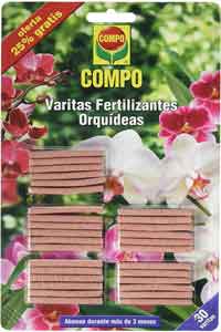 Varitas fertilizantes para Orquídeas Compo. Imagen de Amazon.