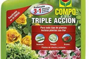 Compo triple acción. Insecticida para plantas 3 en 1.