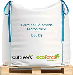 Tierra de diatomeas micronizada en big bag. 1 tonelada de diatomea Cultivers en Amazon.